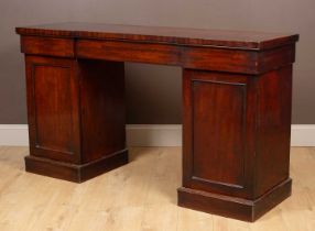 A 19th century Mahogany breakfront pedestal sideboard