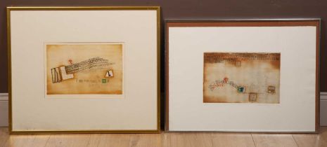 Lena Bergstein, a pair of prints, 'O Poeta e o Seu Tempo' and one other