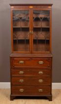 A 19th century secretaire bookcase