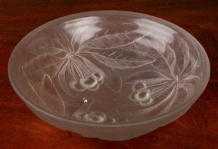A Sabino French glass bowl, by G Vallon