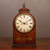 An early 19th century mahogany table clock