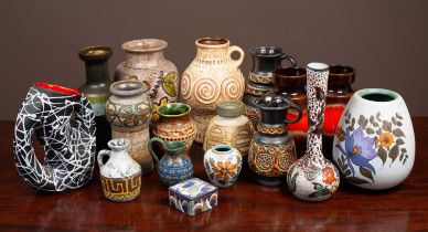 A collection of European pottery