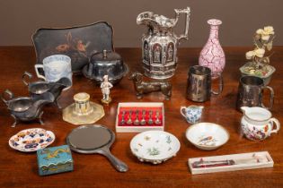 A collection of various ceramics and metalware