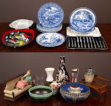 A collection of various pottery and bijouterie