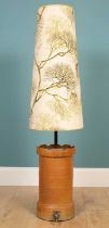 A decorative table lamp