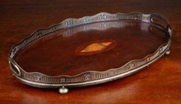 A mahogany tray