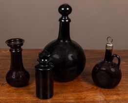 A collection of Continental amethyst glassware