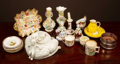 A collection of various porcelain and other ceramics
