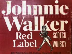 A unopened case box of Johnnie Walker Red Label Scotch whisky