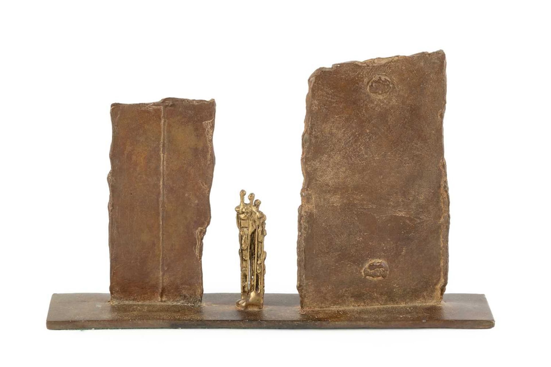 Wren Hughes (b.1955) Doorway 4/12, signed with initials and numbered bronze 30cm wide, 18.5cm high.