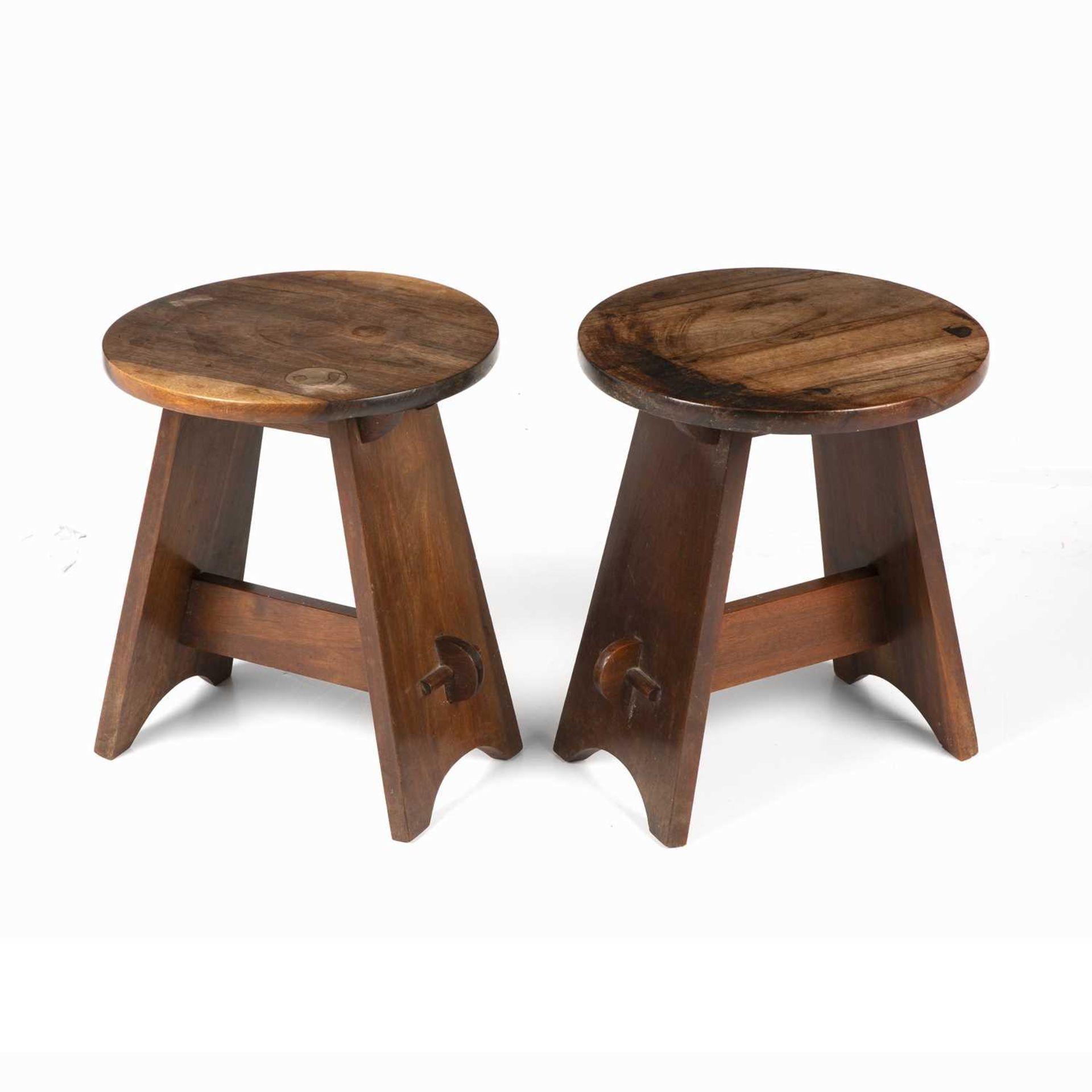 Gordon Russell (1892-1980) Two small occasional tables oak, with pegged joints 40cm high, 35cm - Image 2 of 3