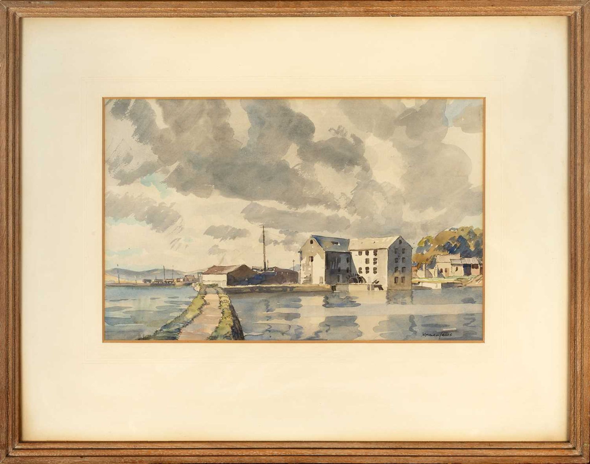Norman Janes (1892-1980) Tide Mill, Isle of Wight signed (lower right) watercolour 31 x 46cm. - Image 2 of 3