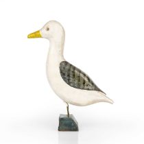 Folk Art Model gull, 1974 signed 'PGG' for Peter Clausen (Norway) 34cm high.