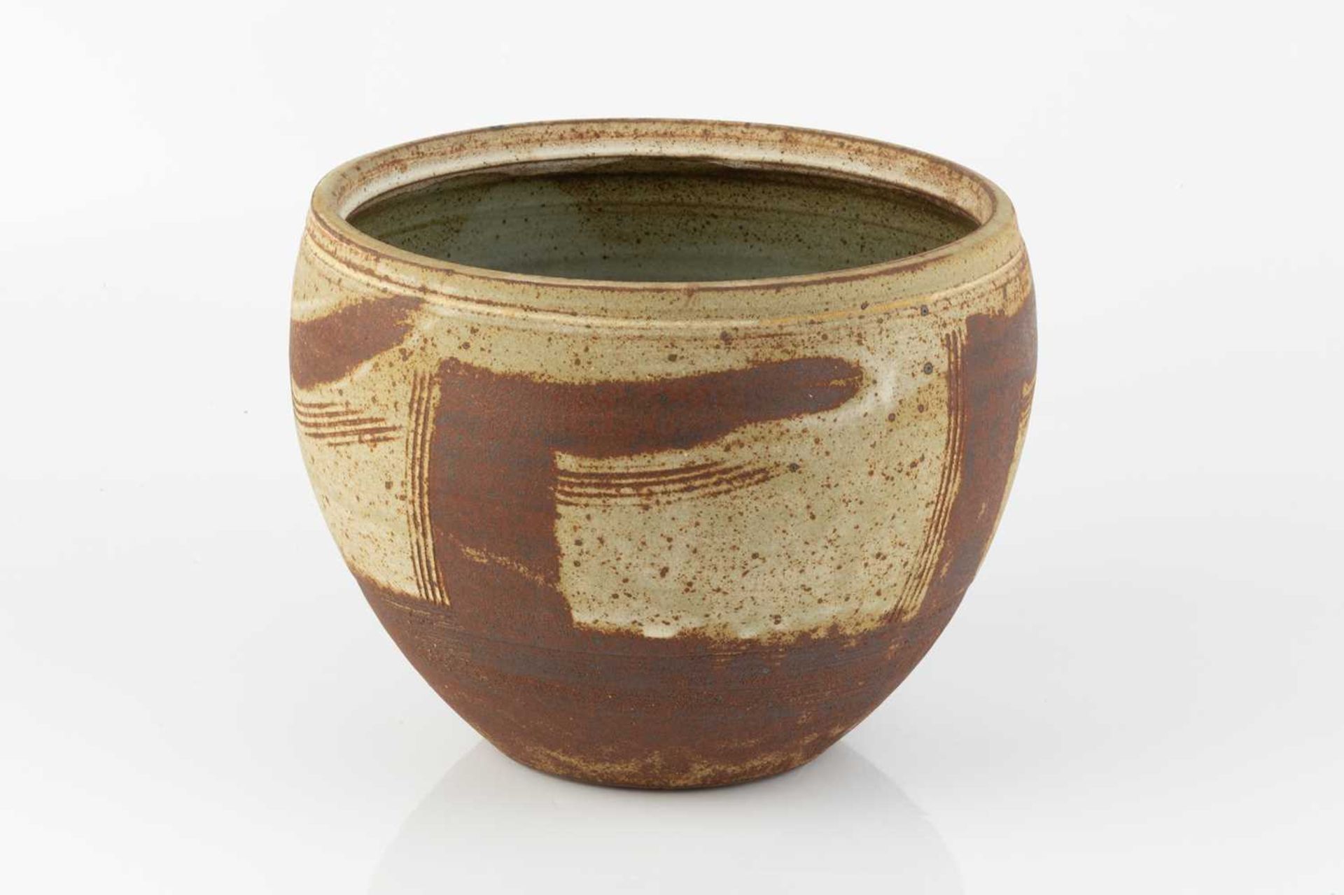 Michael Casson (1925-2003) Bowl stoneware with brushwork decoration impressed potter's seal 18cm - Image 2 of 3