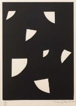 Terry Frost (1915-2003) Variations (White on Black), 1973 37/40, signed, dated, and numbered in