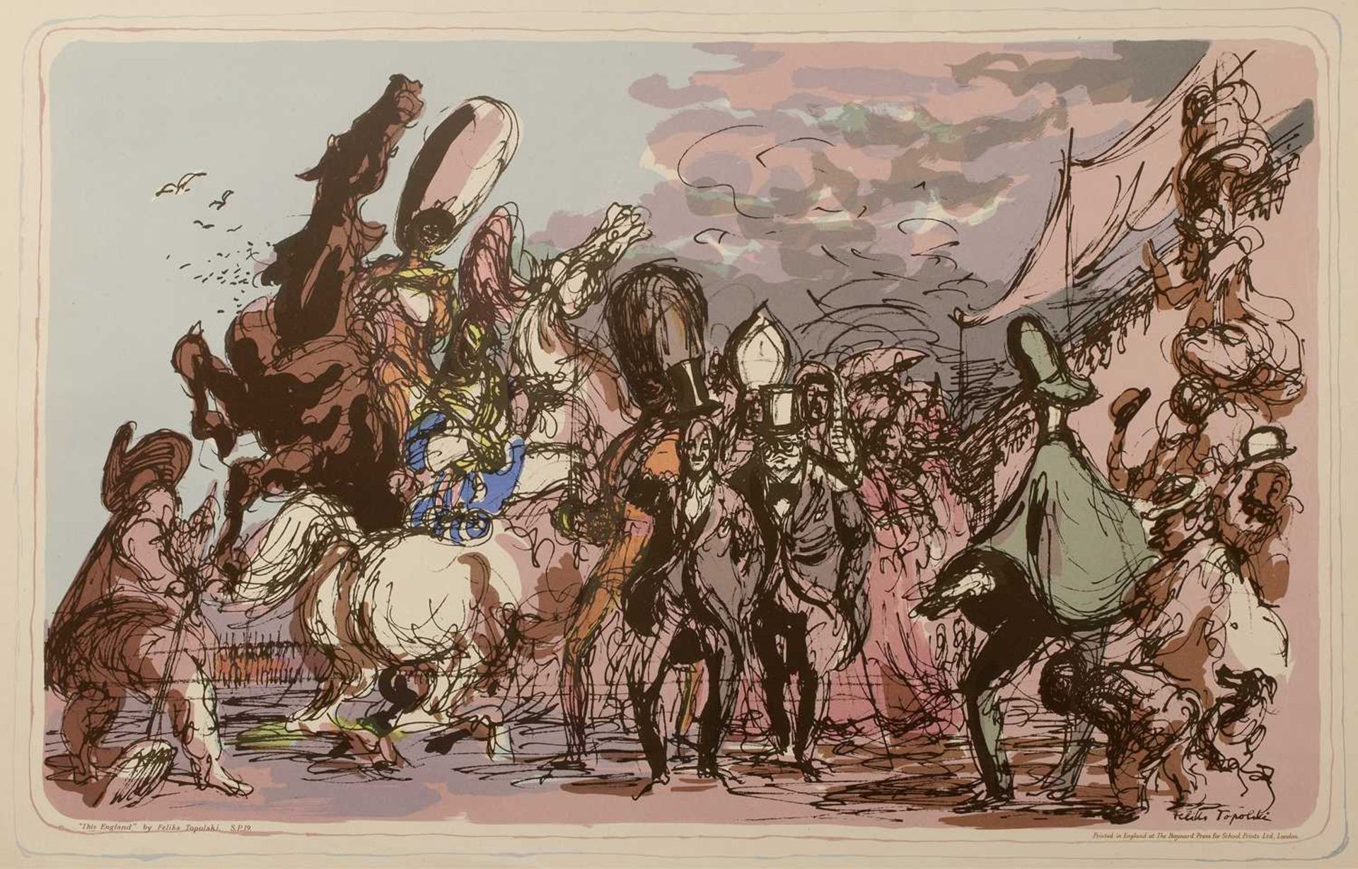 Charles Mozley (1915-1991) The Ballet from the series School Prints lithograph printed at the - Image 2 of 2