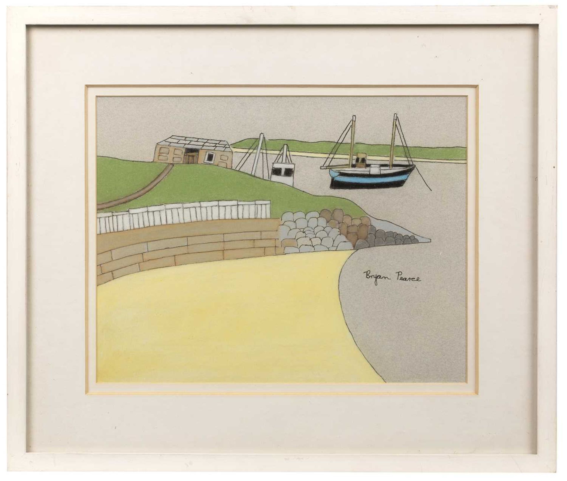 Bryan Pearce (1929-2006) Harbour signed (lower right) pastel 25 x 32cm. Good condition with some - Bild 2 aus 3