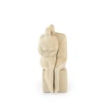 Peter Wright (1919-2003) Seated Interlocking Figures, 1985 186/200, with a cream glaze signed