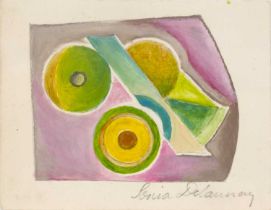 Sonia Delaunay (1885-1979) Untitled signed in pencil (lower right) gouache 8 x 11cm.