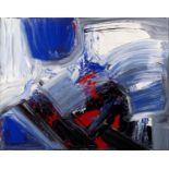 Terence Donovan (1936-1996) White, Blue, and Red, 1993 signed and dated (to reverse) oil on canvas