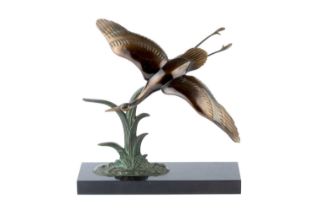 Irénée Rochard (1906-1984) Bird in Flight signed bronze 36cm high, 34cm across.