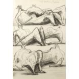 Henry Moore (1898-1986) Two Reclining Figures, 1958 lithograph from the portfolio Heads, Figures,