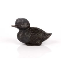 Modern School Bronze duckling 8cm high, 10cm wide.