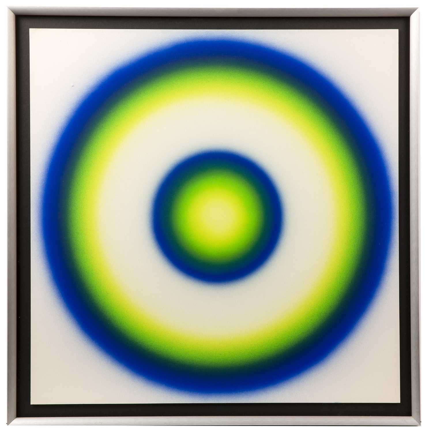 Peter Sedgley (b.1930) Blue Yellow Circles, 1979 acrylic on card 59 x 59cm. Provenance: The - Image 2 of 3
