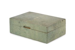 Art Deco Shagreen box, circa 1930 with cedar lining 6cm high, 17cm wide.