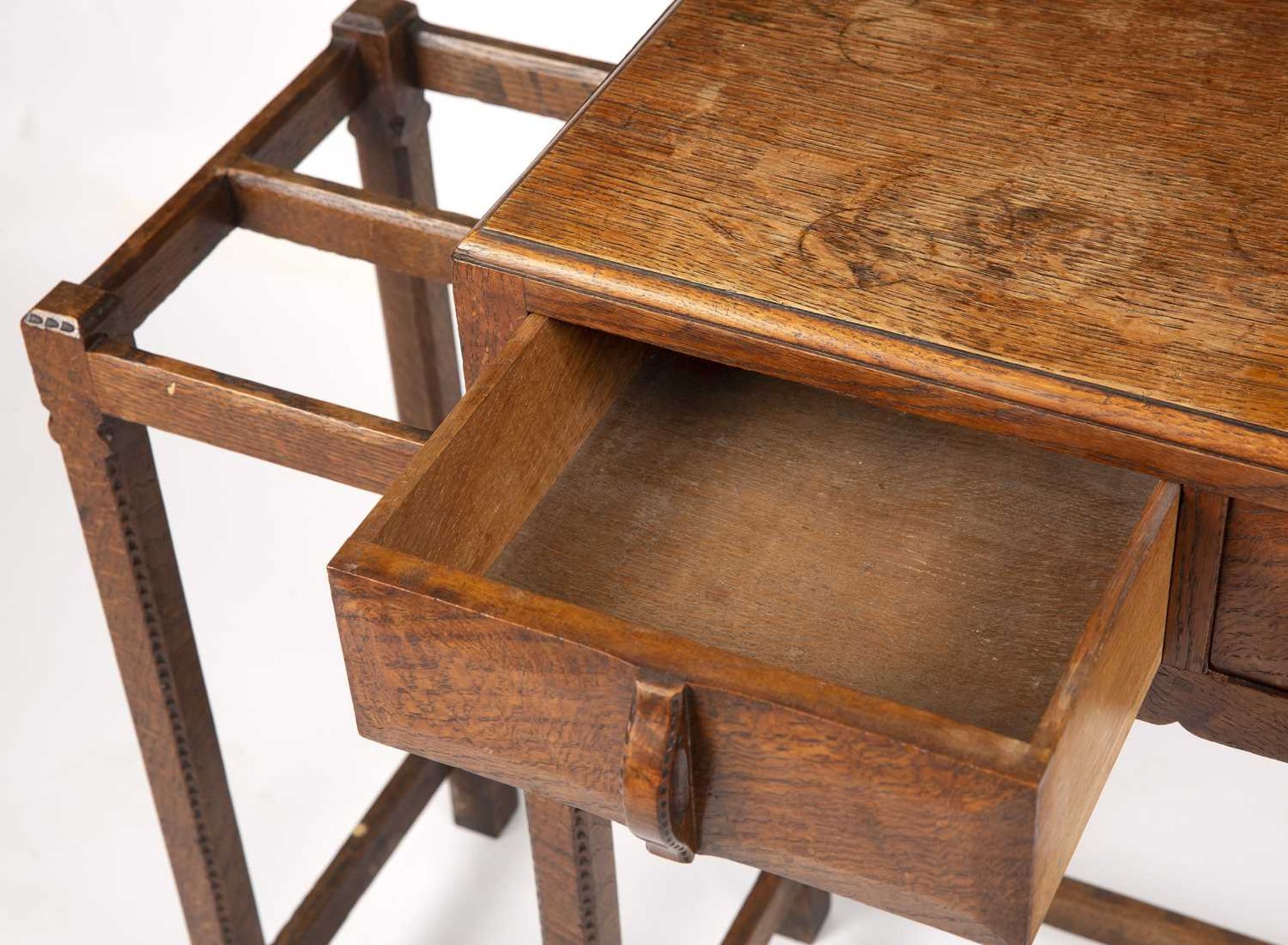 Gordon Russell (1892-1980) Hall Table oak, with two fitted drawers flanked by stick sections 73. - Image 2 of 5