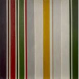 Theodore Mendez (1934-1997) Verticals, 1964 signed with initials and dated (to reverse) oil on board