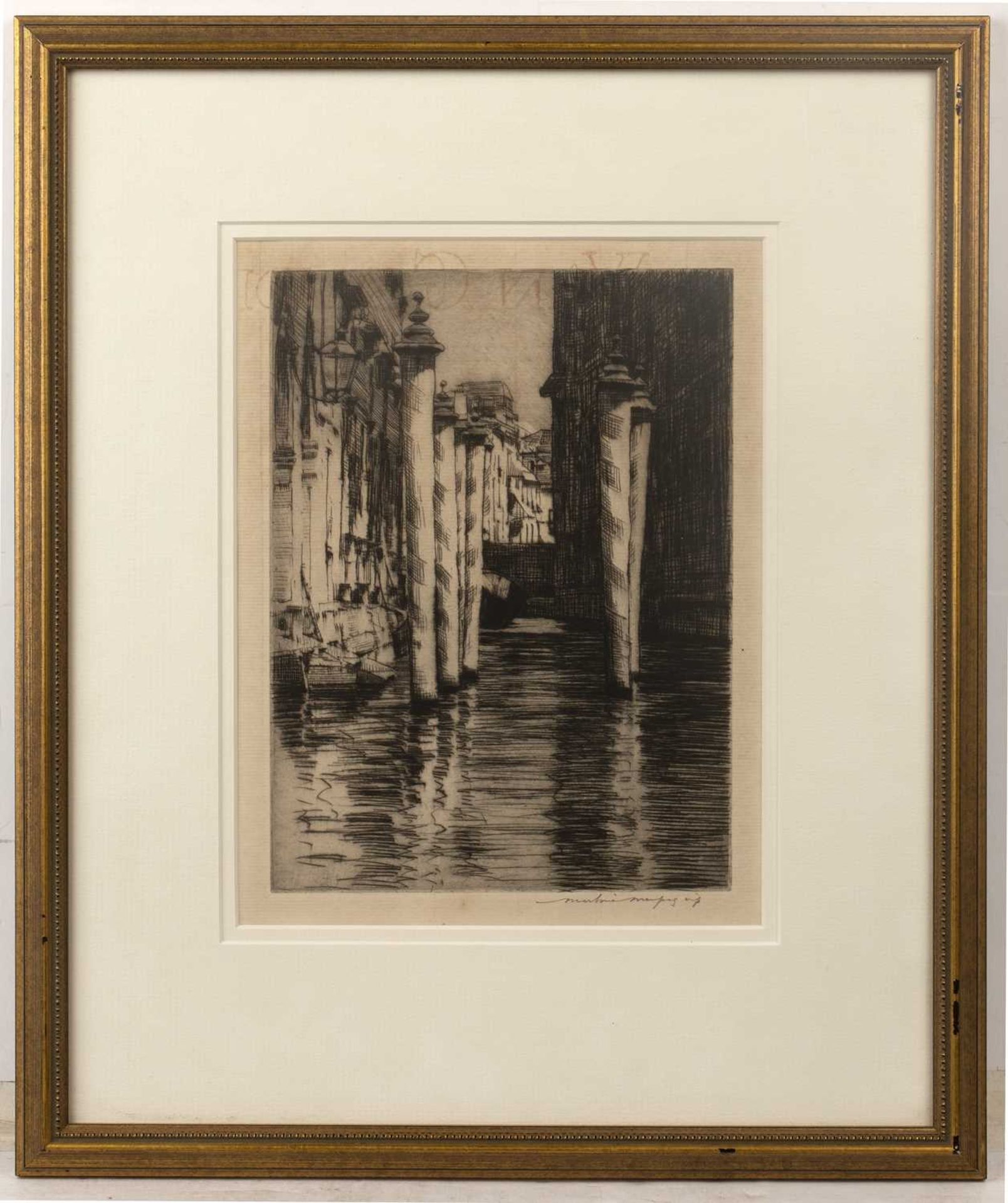 Mortimer Menpes (1855-1938) A Narrow Canal, Venice, circa 1912 signed in pencil (in the margin) - Image 2 of 3