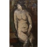 Jean Welz (1900-1975) Female Nude signed (upper right) oil on board 21 x 13cm.