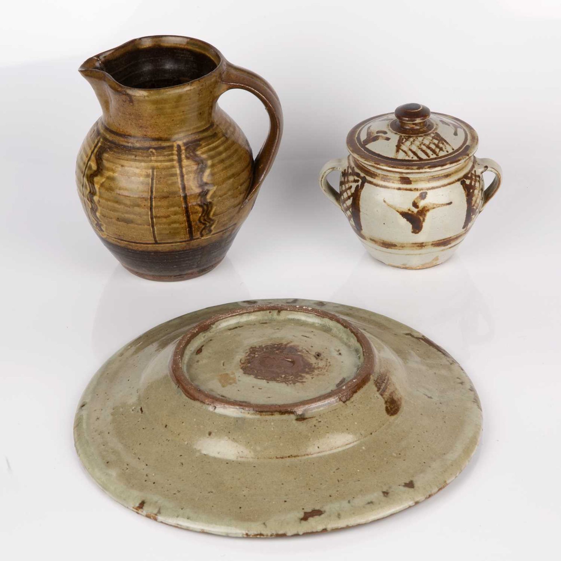 Michael O'Brien (b.1930) at Wenford Bridge Jug slip glaze impressed potter's and pottery marks - Image 2 of 5