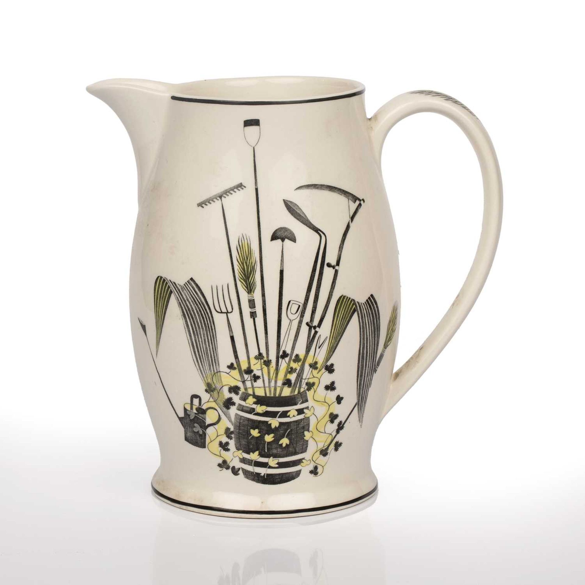 Eric Ravilious (1903-1942) for Wedgwood Garden Implements jug printed marks to the base 'Wedgwood of