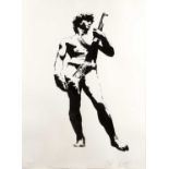 Blek Le Rat (b.1951) David with Kalashnikoff 190/200, signed and numbered in pencil (in the