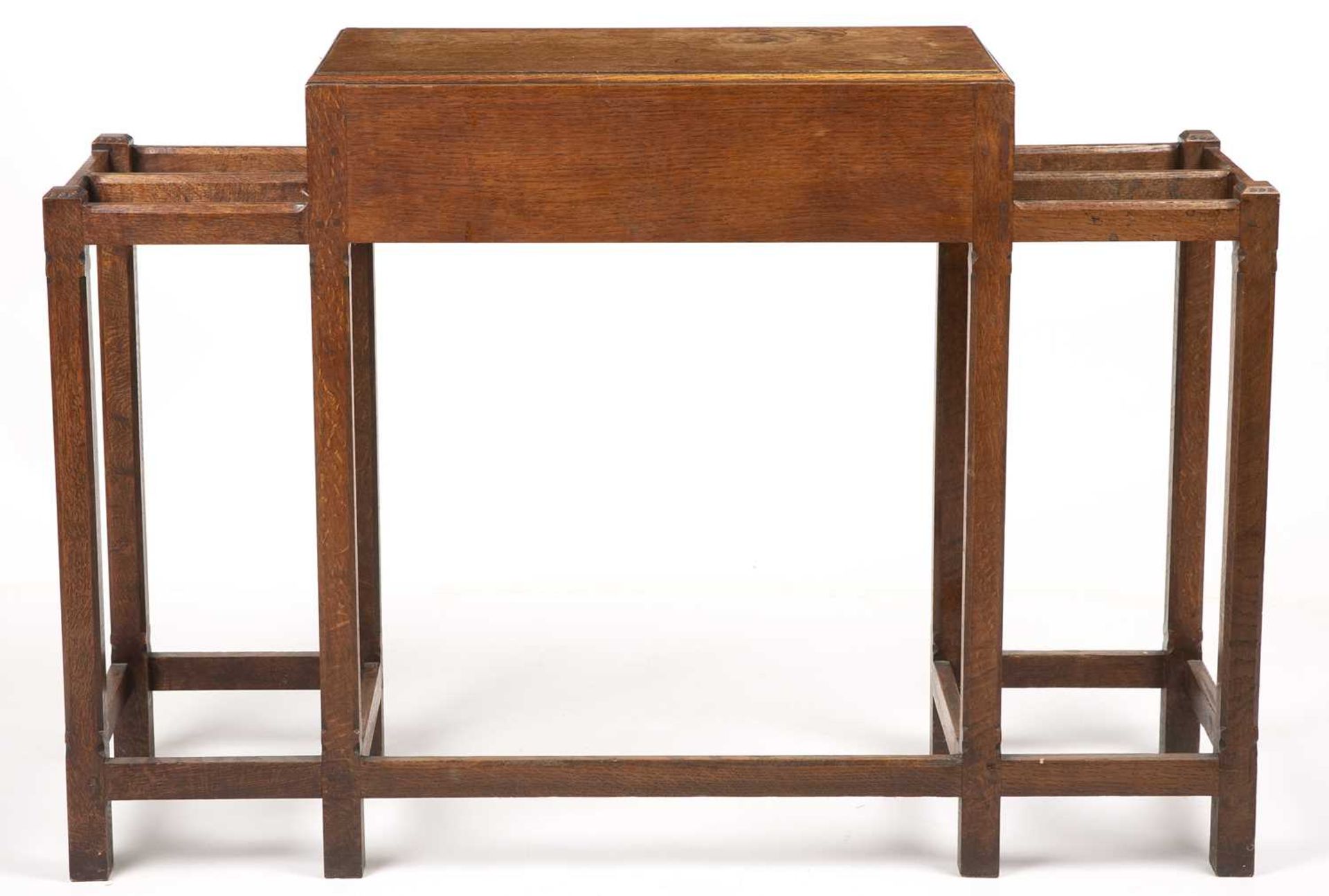 Gordon Russell (1892-1980) Hall Table oak, with two fitted drawers flanked by stick sections 73. - Image 5 of 5