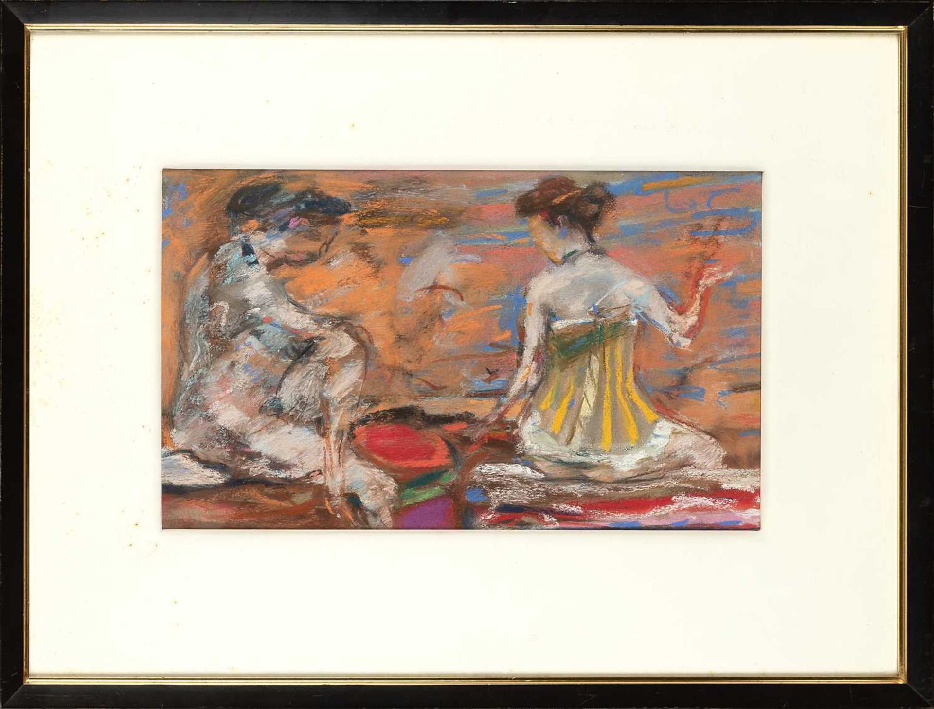 Robin Philipson (1916-1992) Woman Observed, 1979 inscribed (to label on the reverse) pastel 22 x - Image 2 of 3
