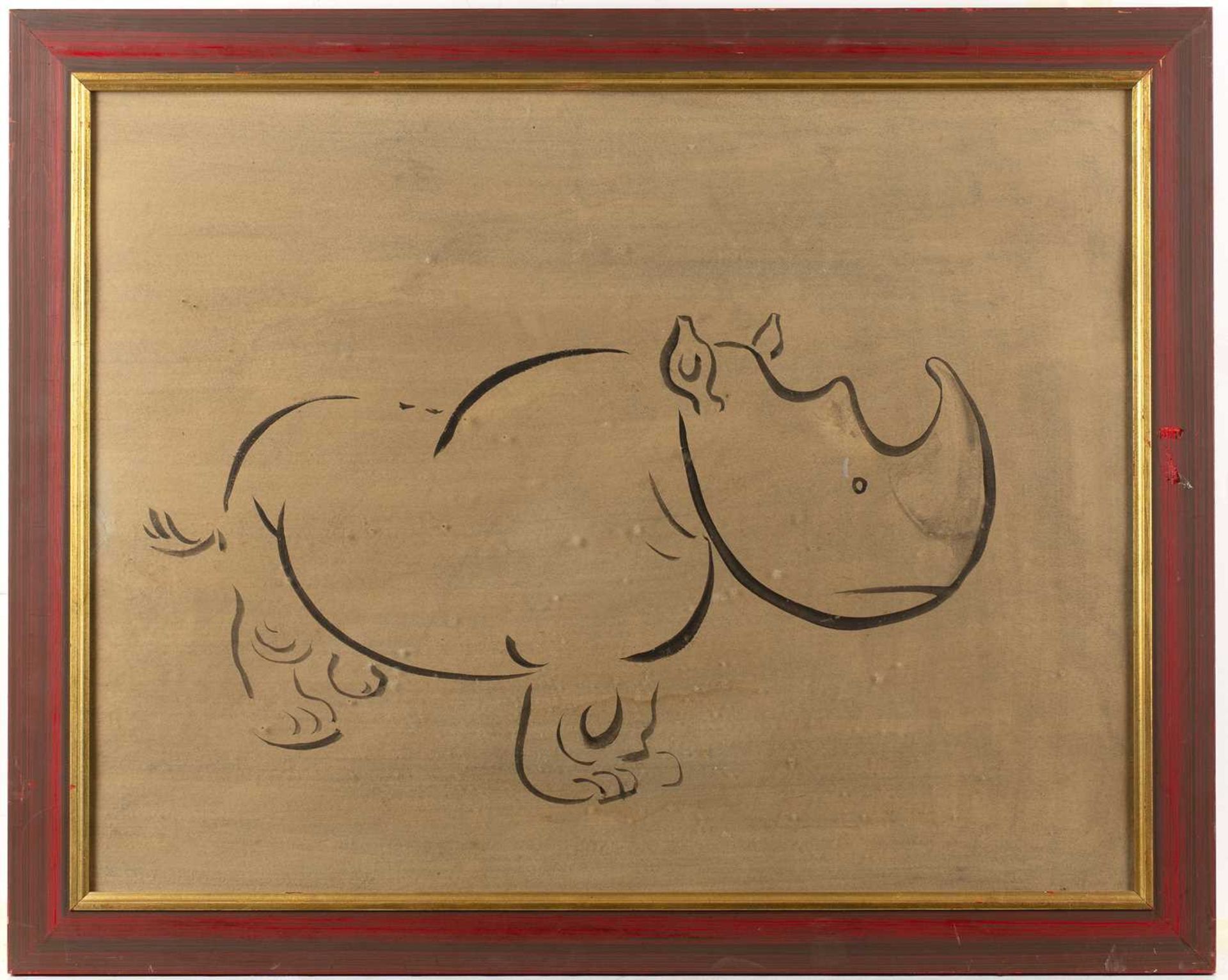 Mervyn Peake (1911-1968) Rhinoceros ink on paper 45 x 59cm. Provenance: The collection of the late - Bild 2 aus 3