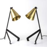 Mullan Lighting A pair of adjustable desk lamps designed for the Devonshire Club Hotel 55cm high (