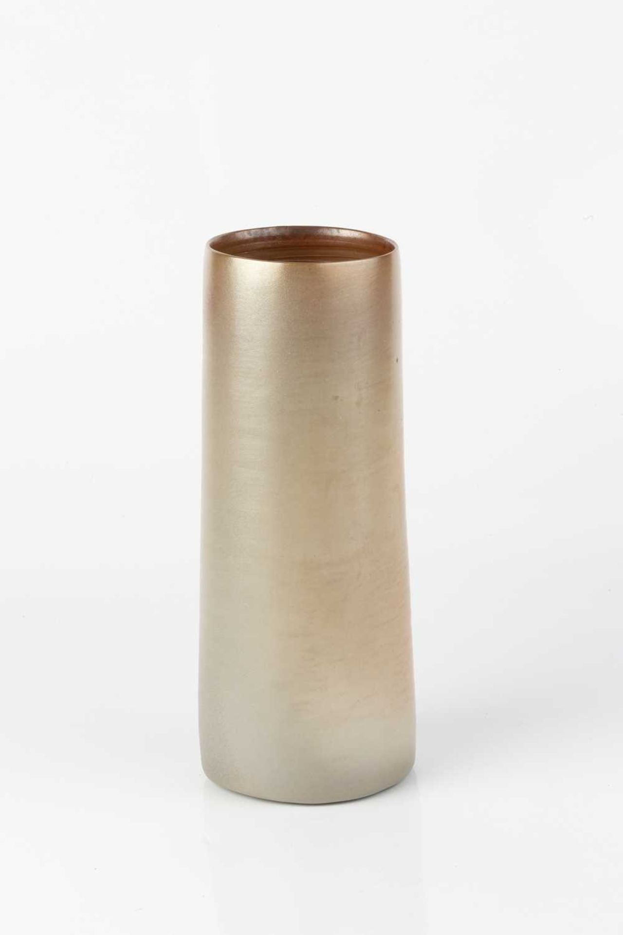 Joanna Constantinidis (1927-2000) Vase with metallic-type glaze impressed potter's seal 21cm high. - Image 2 of 4