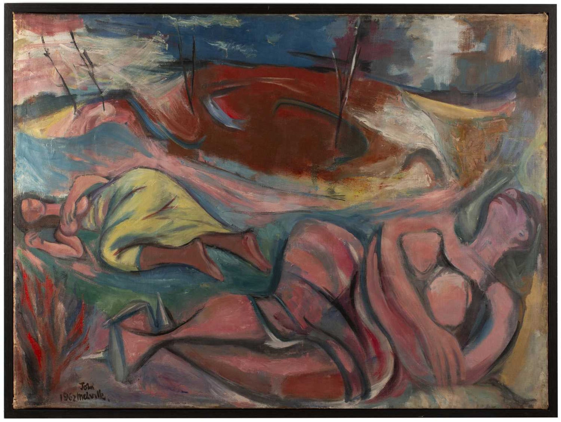 John Melville (1902-1986) The Sleepers, 1962 signed and dated (lower left) 103 x 141cm. - Image 3 of 3