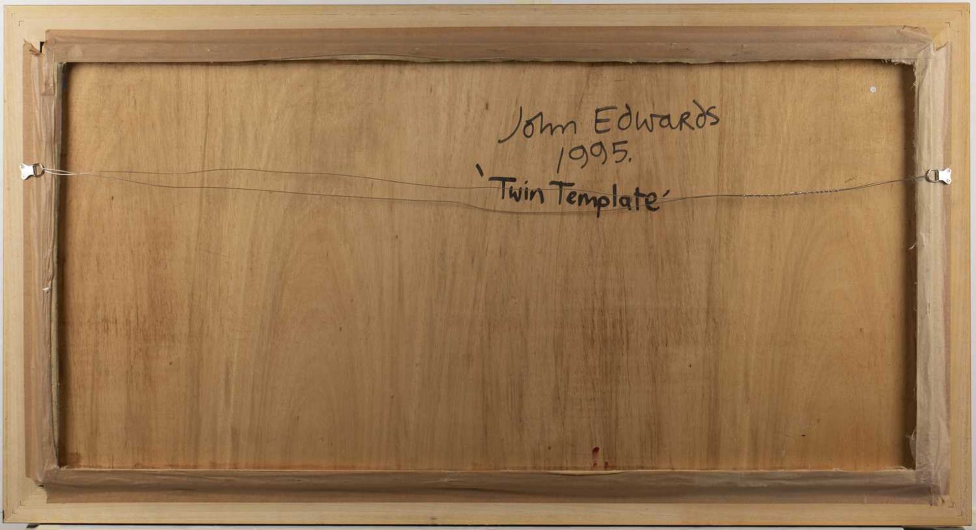 John Edwards (1938-2009) Twin Template, 1995 signed and dated (to reverse) acrylic on canvas 60 x - Bild 3 aus 3
