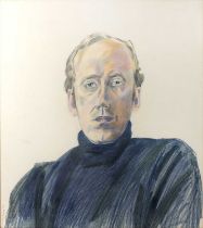 Glynn Boyd Harte (1948-2003) Two portraits of a man in a blue polo neck, 1974 both signed and