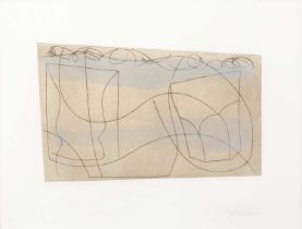 Ben Nicholson (1894-1982) Aegean, 1967 signed in pencil (in the margin) etching with gouache 41 x