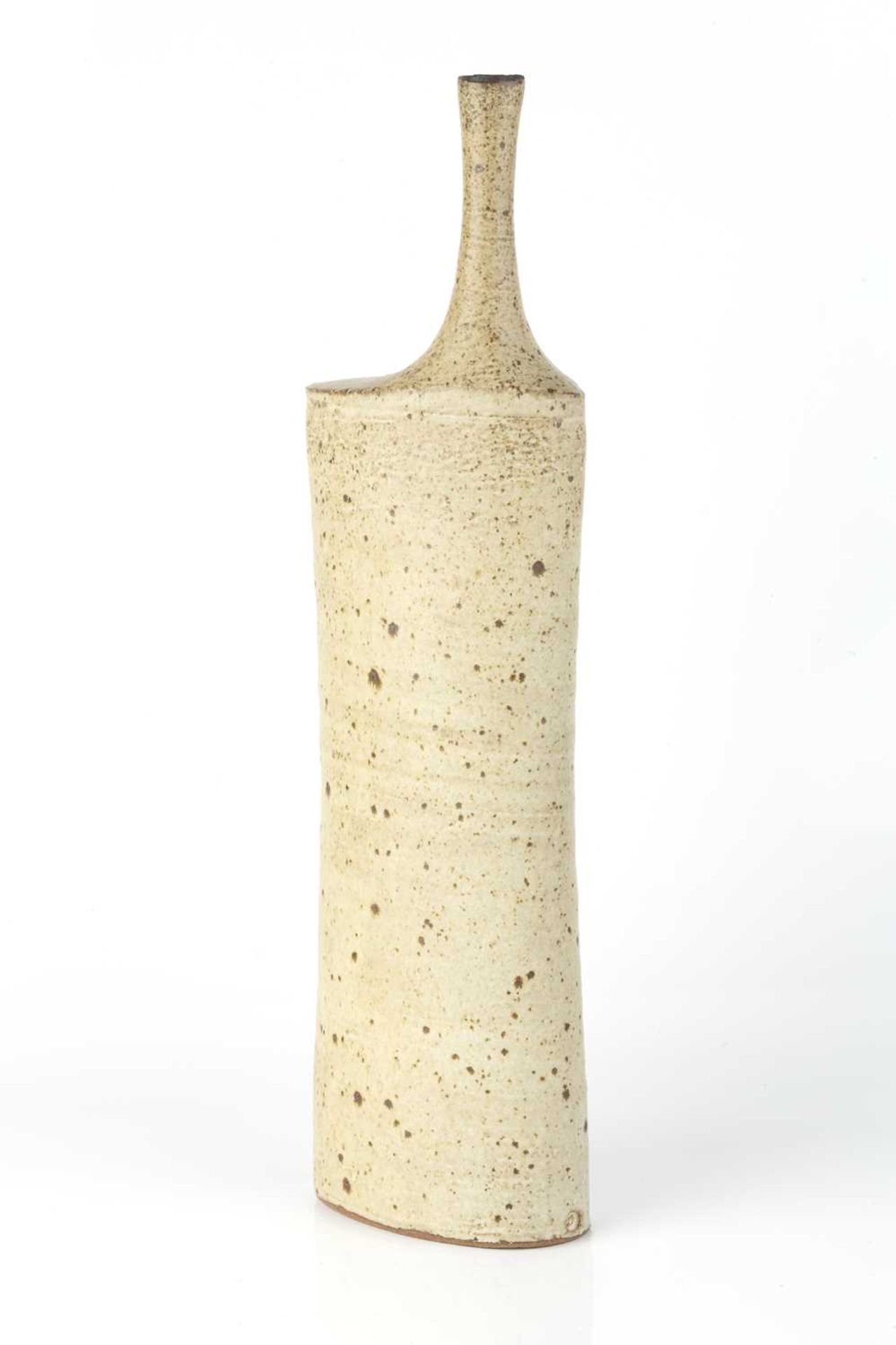 Joanna Constantinidis (1927-2000) Vessel stoneware a thin neck running from the shoulders, oatmeal - Image 2 of 8