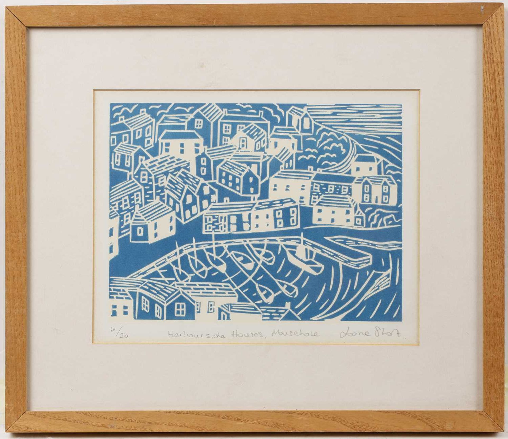 Joanne Short (b.1967) Harbourside Houses, Mousehole; and Cornish Boats II both signed, titled, and - Image 6 of 6