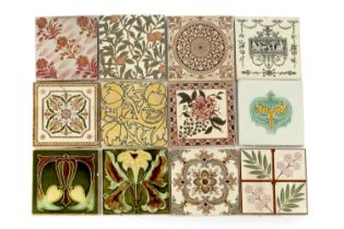 Thirteen Late 19th/Early 20th Century Tiles to include Mintons and other examples (13).