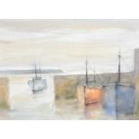 Michael Praed (b.1941) Boats coming Home signed (lower right) mixed media 30 x 42cm, unframed.