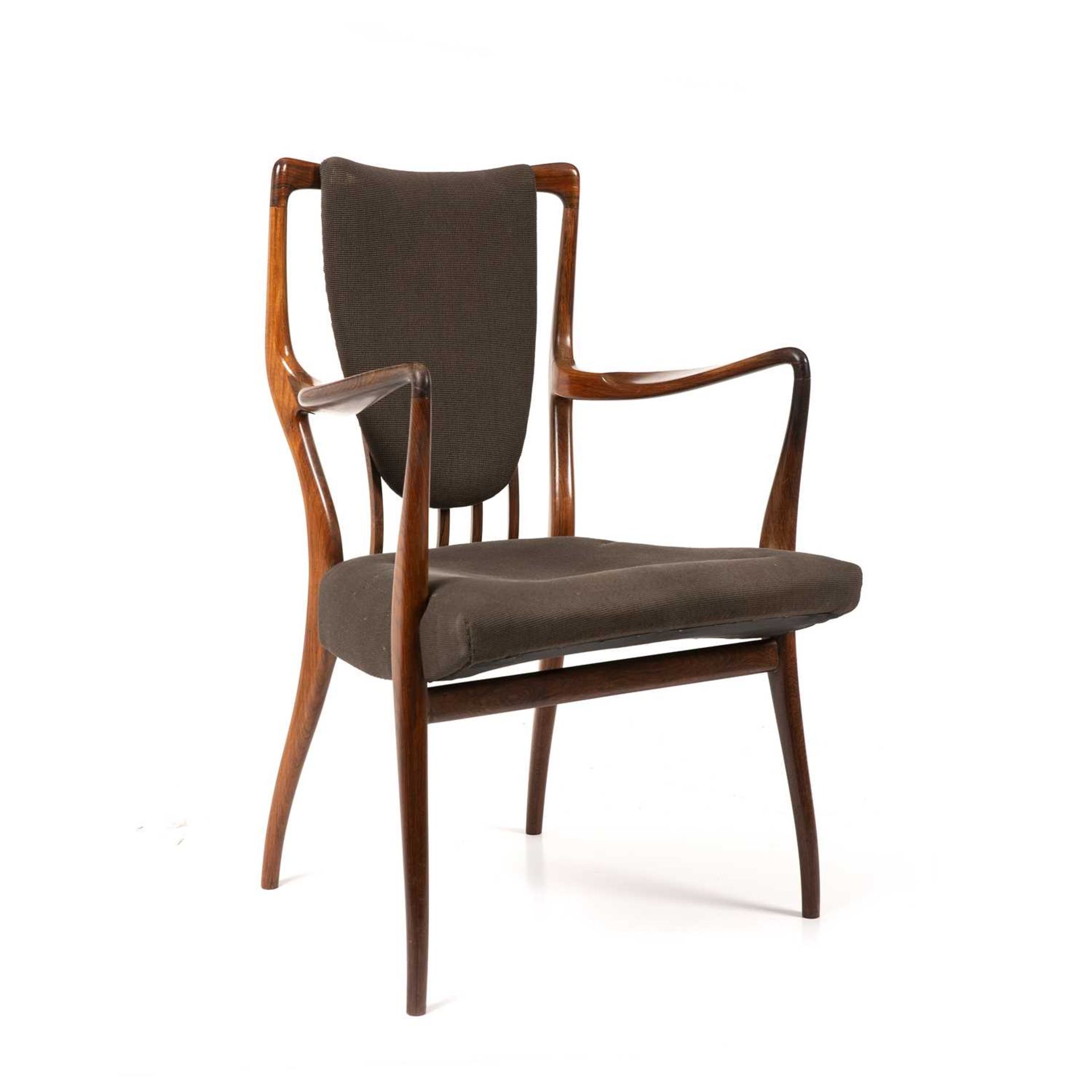 Andrew John Milne Armchair with upholstered seat 91cm high, 56cm wide, 52cm deep. - Image 3 of 5